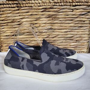 ROTHY'S THE ORIGINAL SLIP ON Sneaker Womens 8 Gray Camo Knit Comfort Casual Shoe